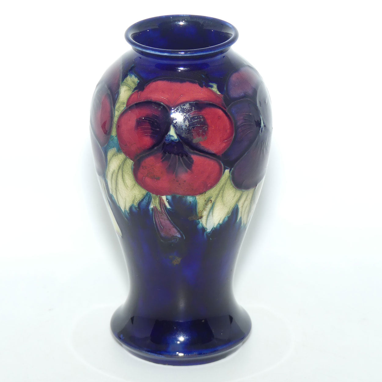 William Moorcroft Pansy 46/5 vase | original paper label intac