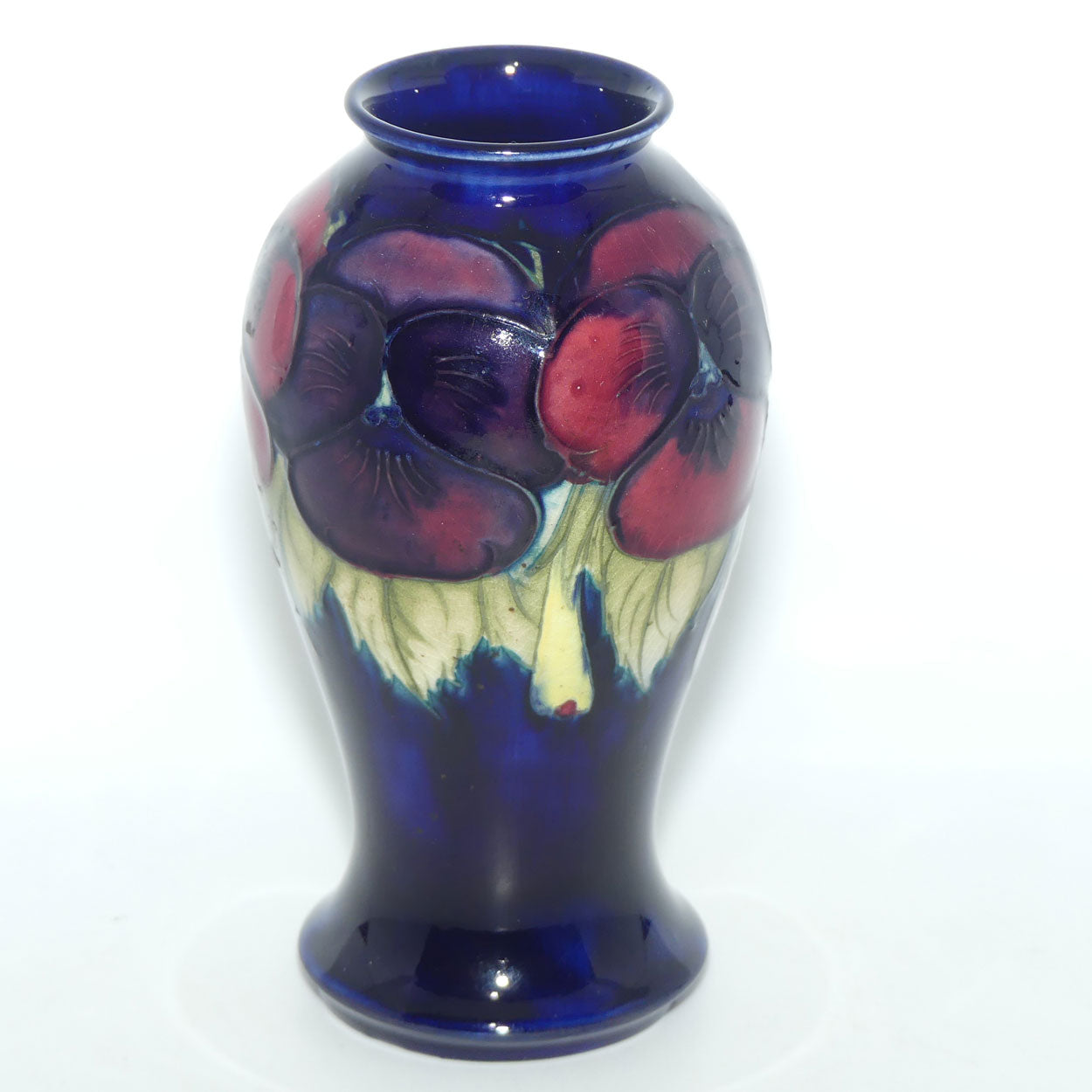 William Moorcroft Pansy 46/5 vase | original paper label intac