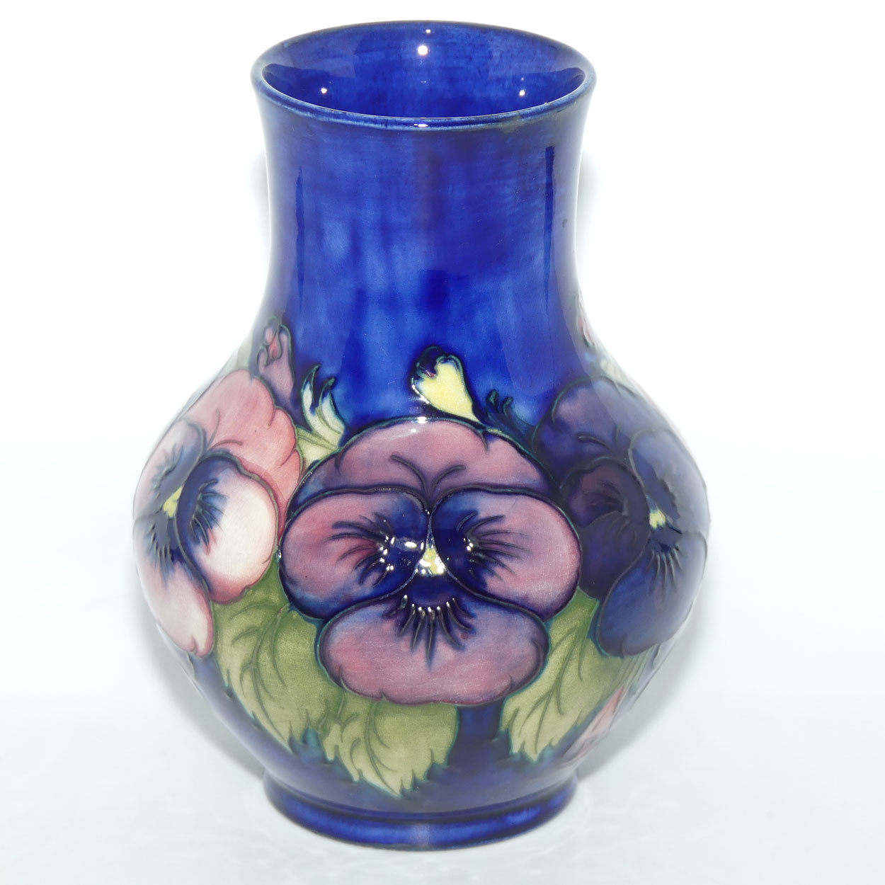William Moorcroft Pansy 74/7 vase (Lighter in Colour)