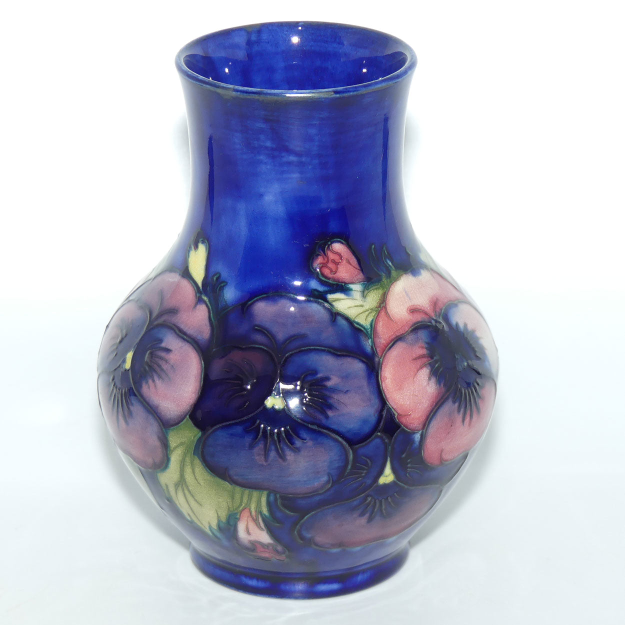 William Moorcroft Pansy 74/7 vase (Lighter in Colour)