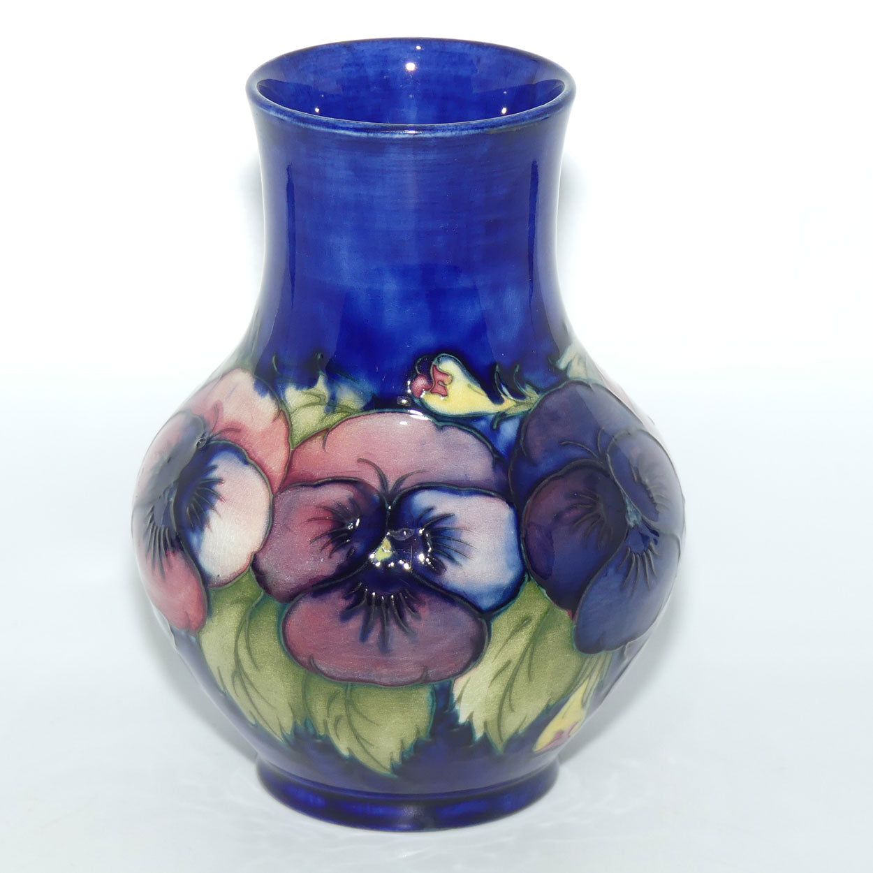William Moorcroft Pansy 74/7 vase (Lighter in Colour)