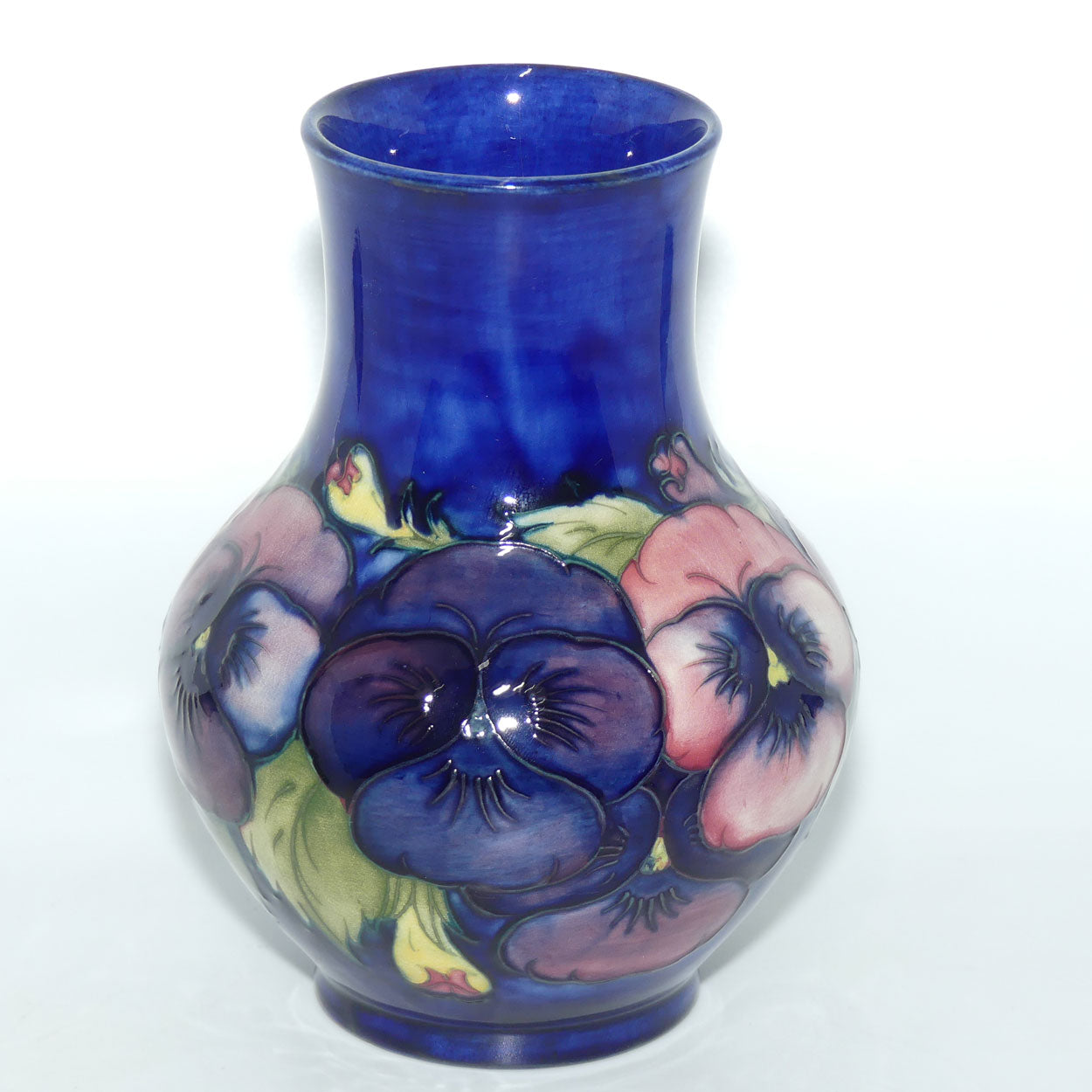 William Moorcroft Pansy 74/7 vase (Lighter in Colour)