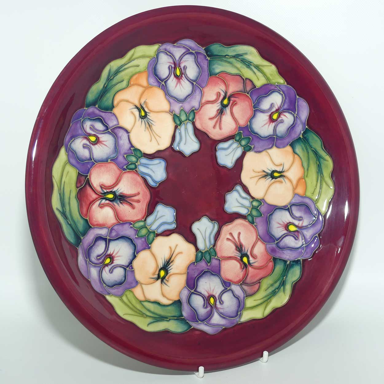 Moorcroft Nouveau Pansy 783/10 plate #2