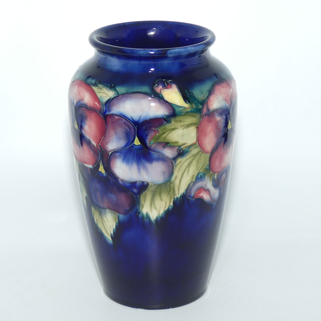 William Moorcroft Pansy 8/8 vase