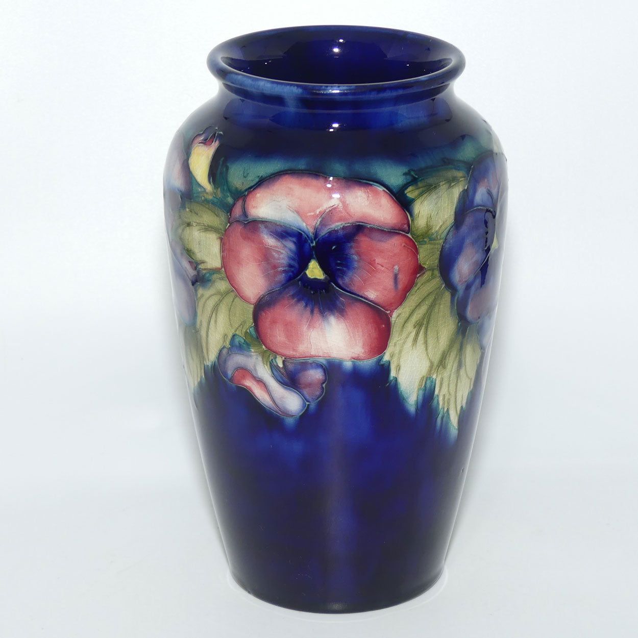William Moorcroft Pansy 8/8 vase