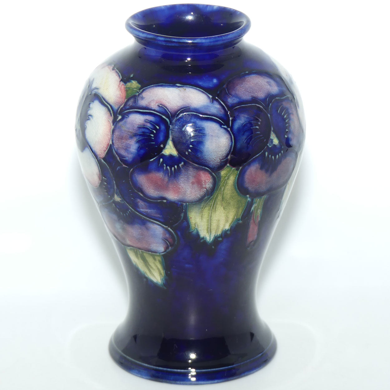 William Moorcroft Pansy bulbous vase
