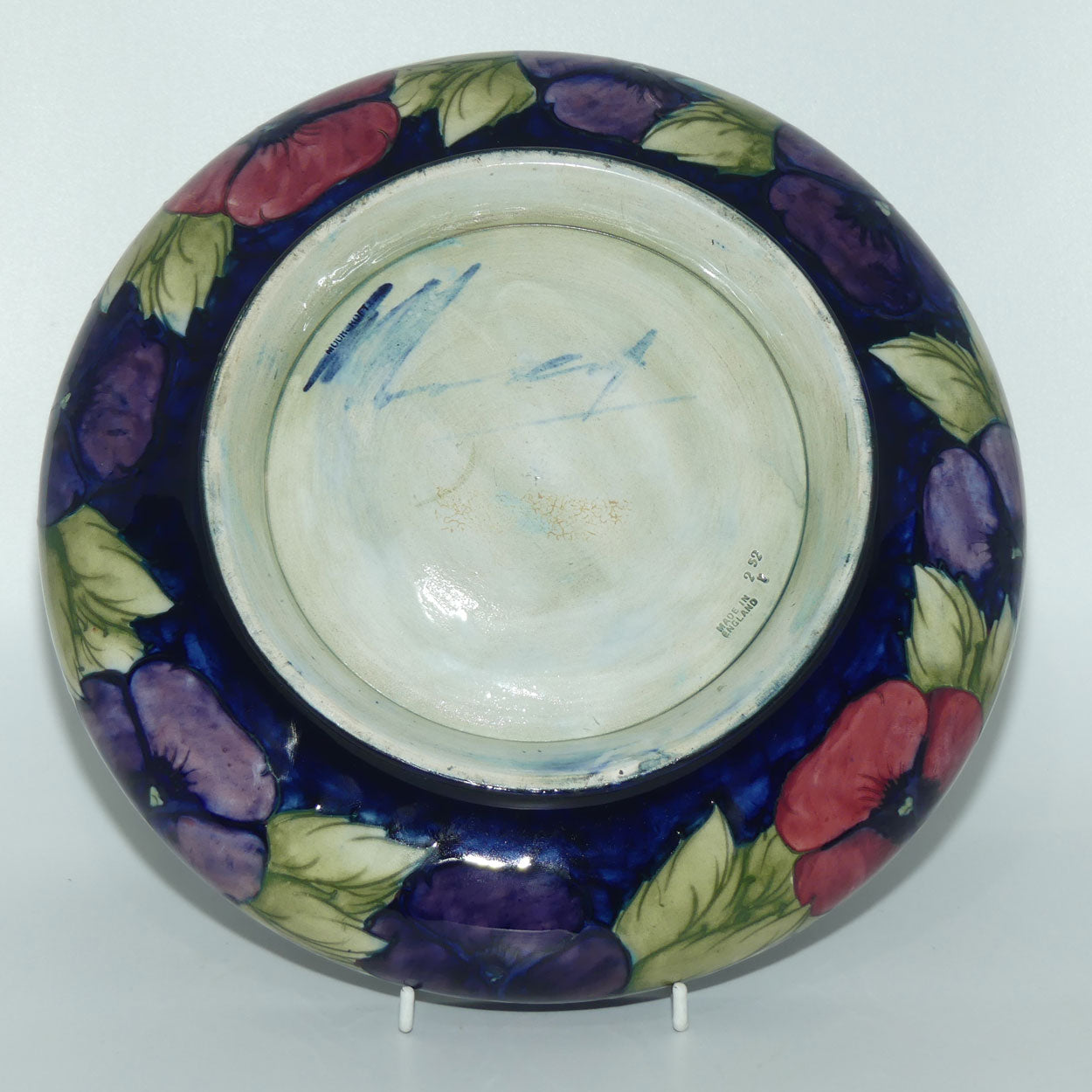 William Moorcroft Pansy 252 float bowl