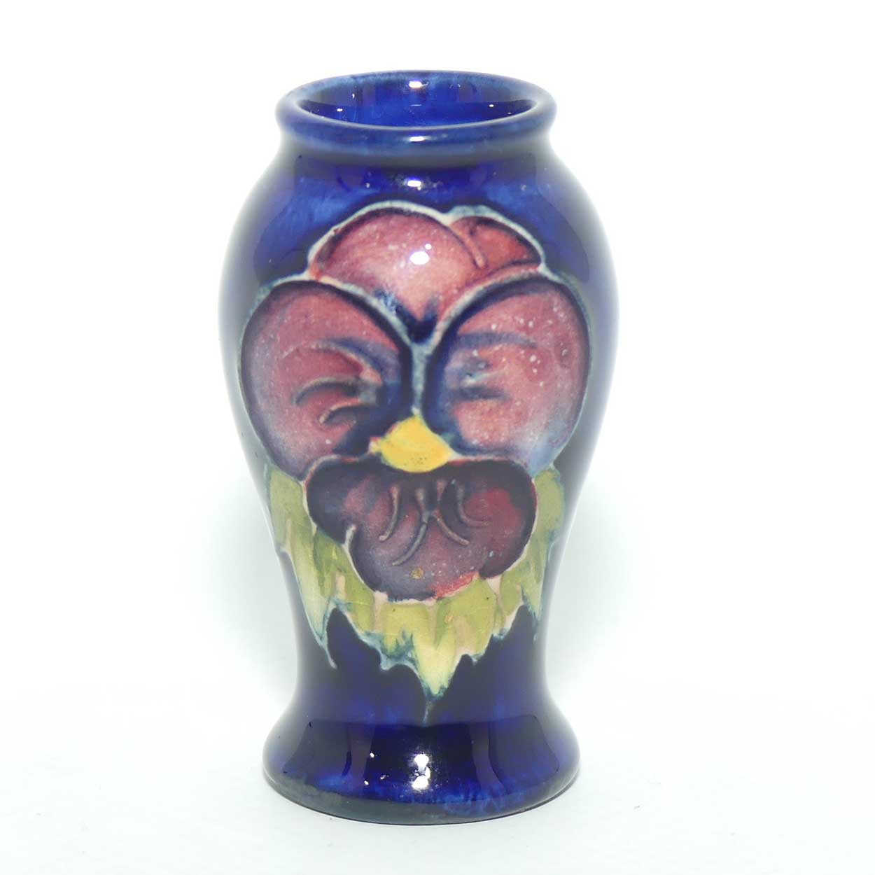 Walter Moorcroft Pansy miniature vase