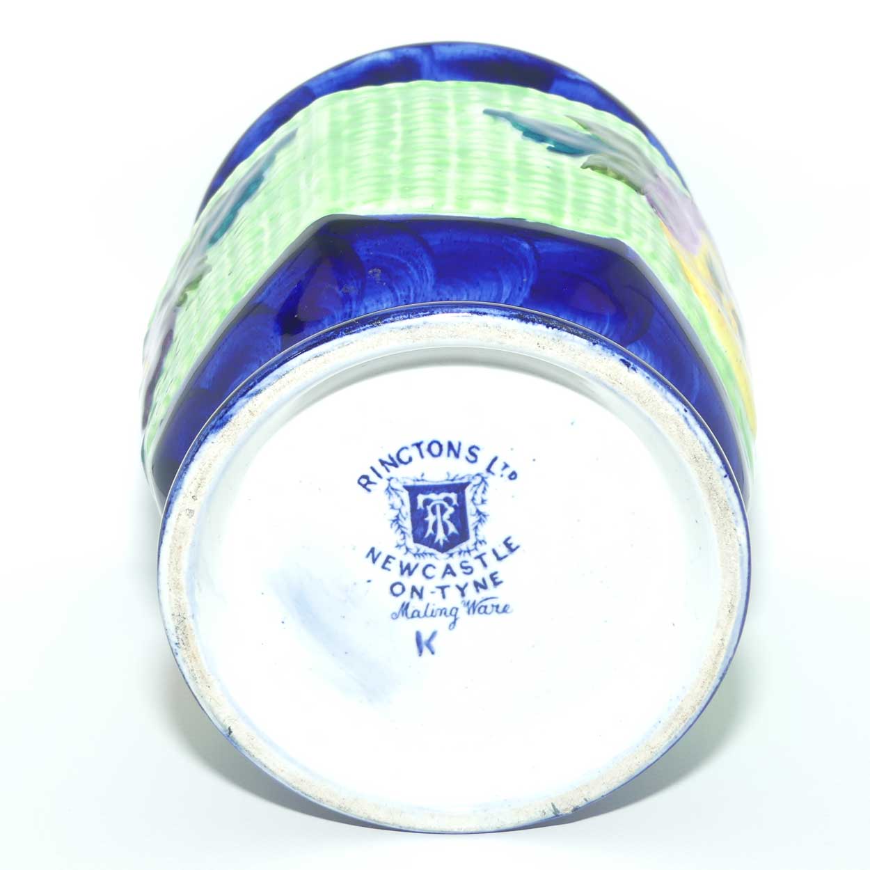 Maling Ringtons Ltd Pansy pattern flower vase with insert | Planter size