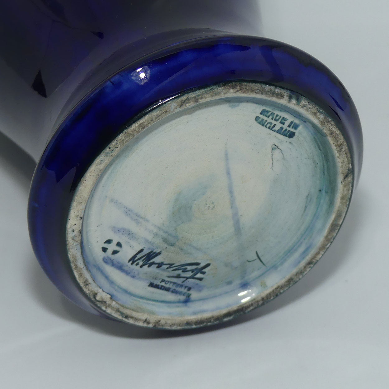 William Moorcroft Pansy tall bulbous vase