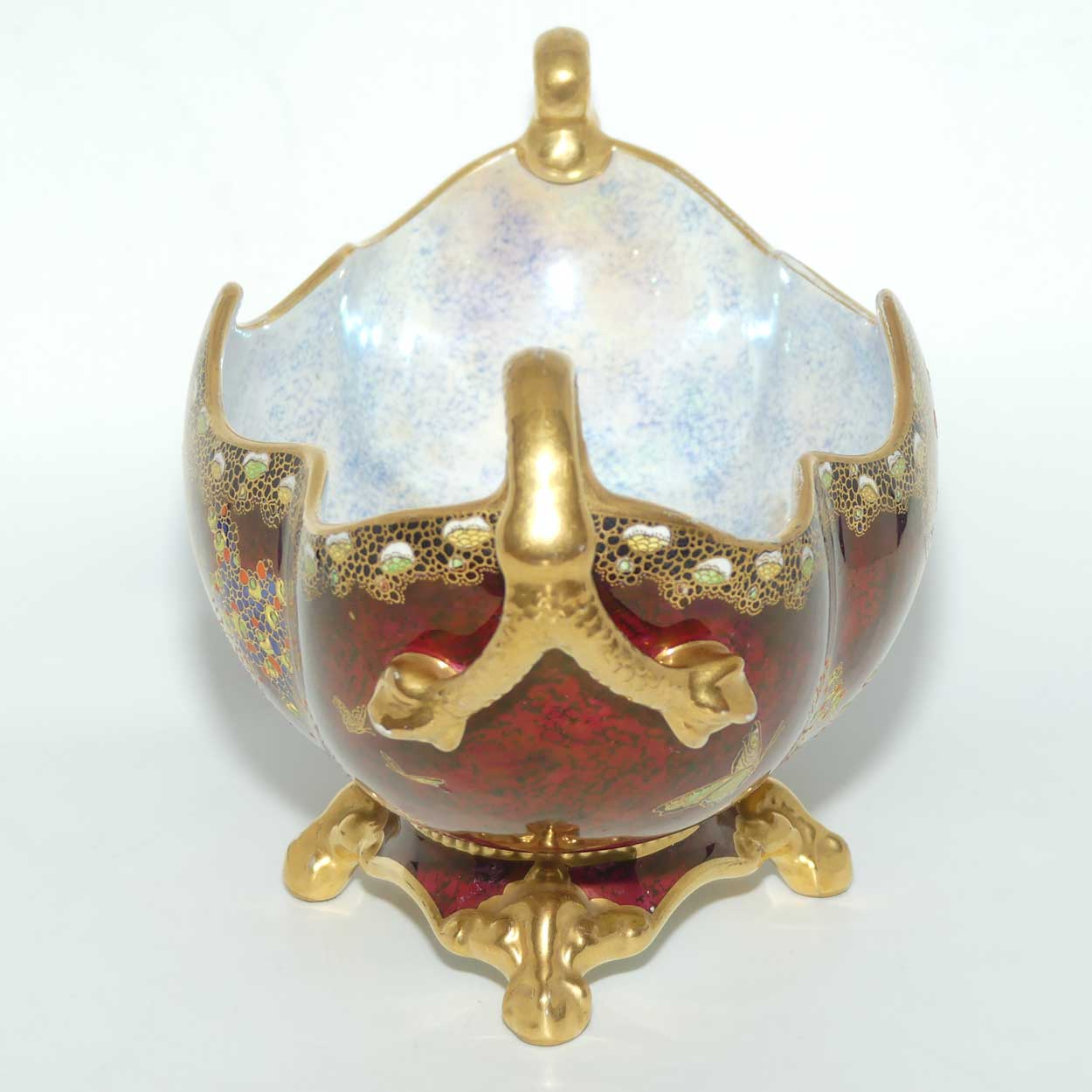 Carlton Ware Paradise Bird and Cloud gondola | Red Ground