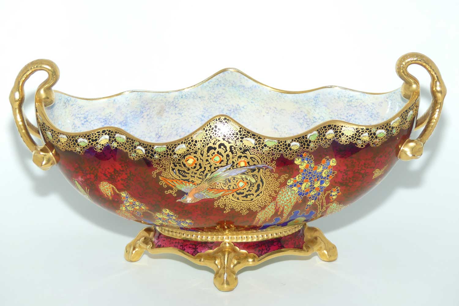 Carlton Ware Paradise Bird and Cloud gondola | Red Ground