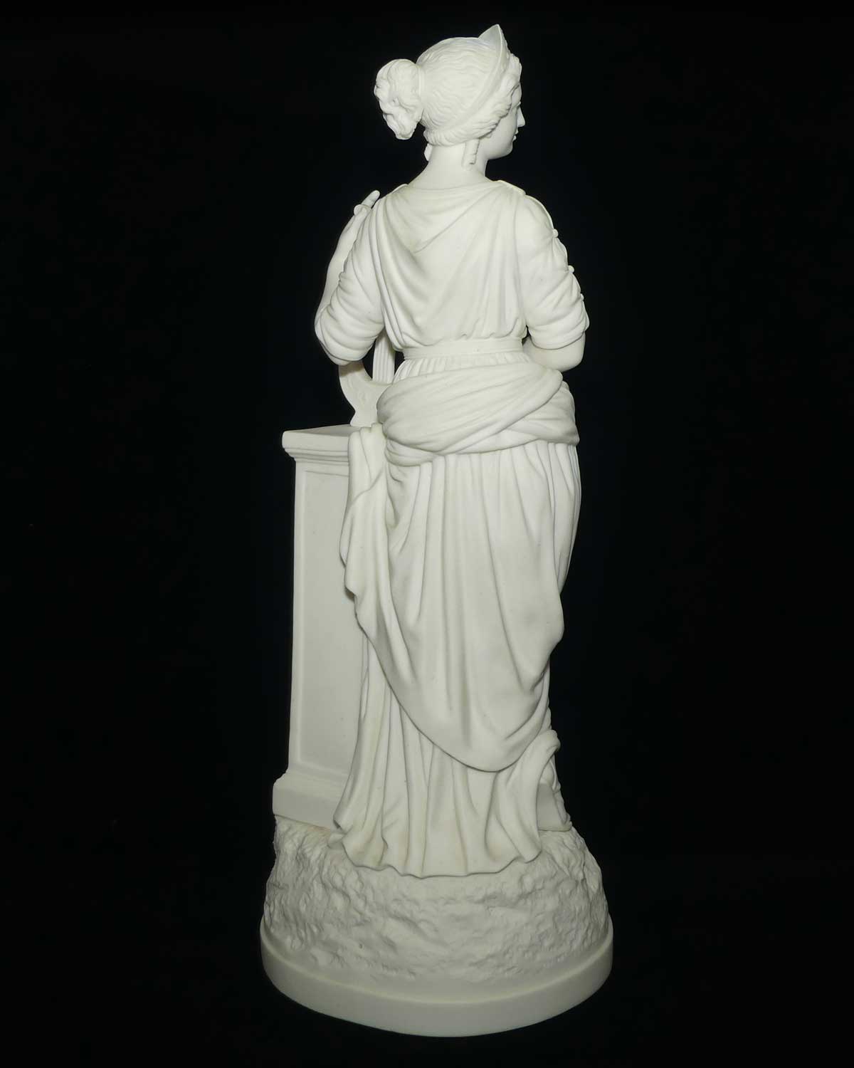 Victorian Parian figure of Terpsichore playing the Lyre