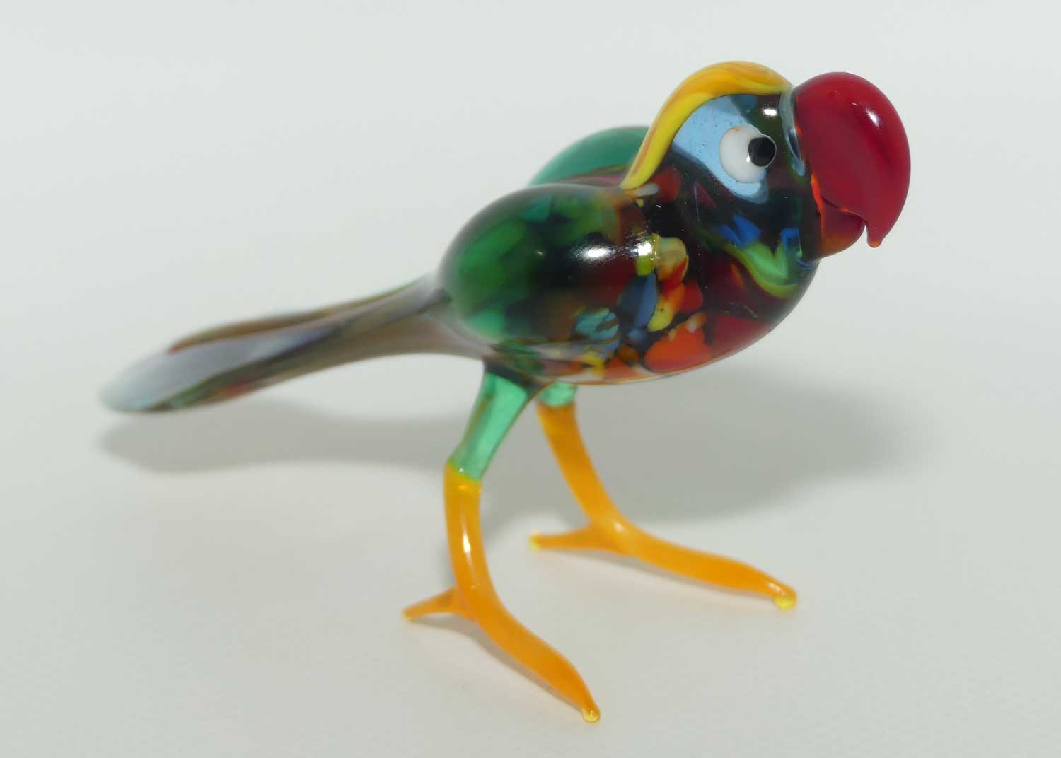 Fine quality Russian Lampwork Glass Parrot figure