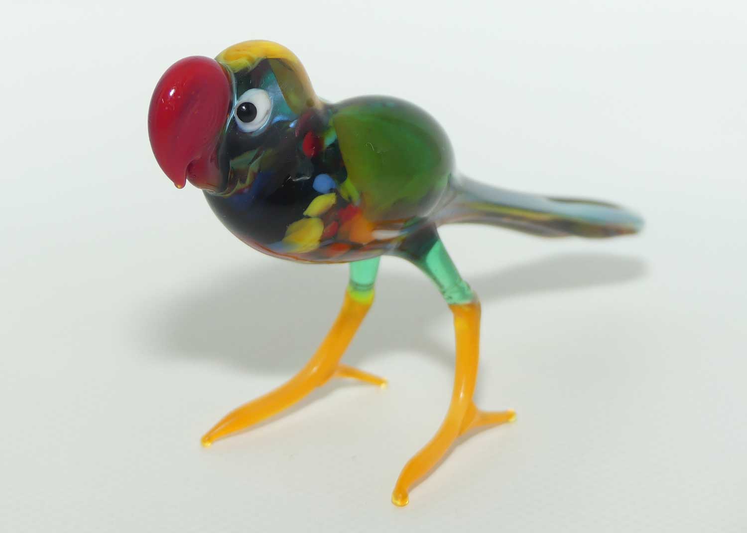 Fine quality Russian Lampwork Glass Parrot figure