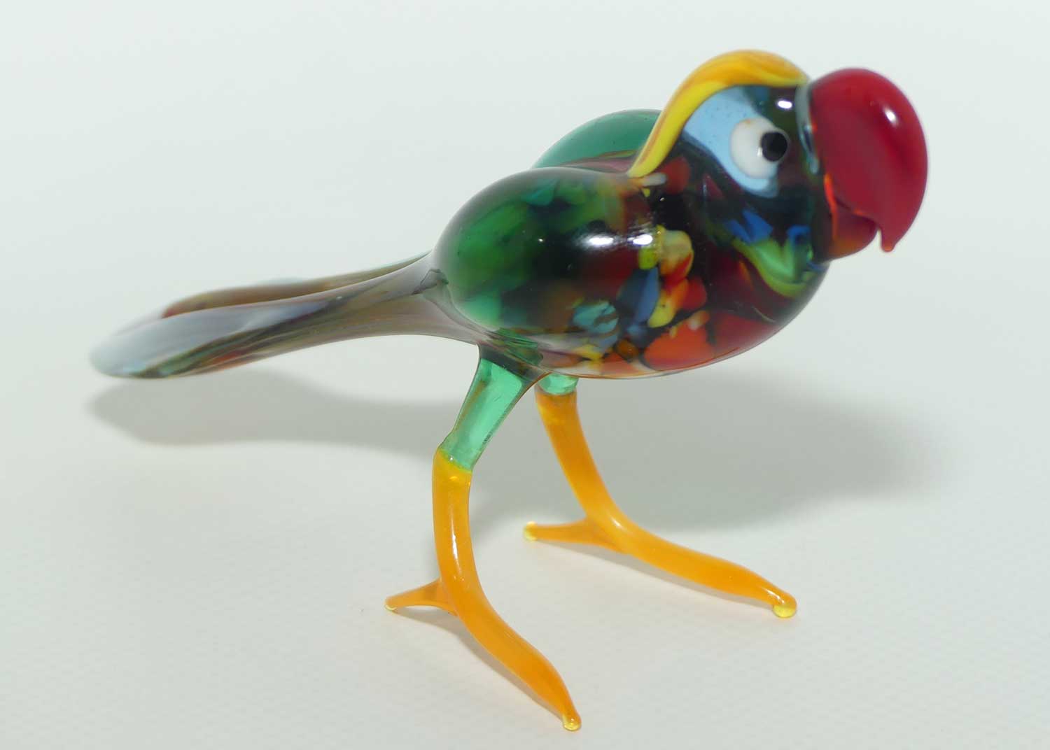 Fine quality Russian Lampwork Glass Parrot figure
