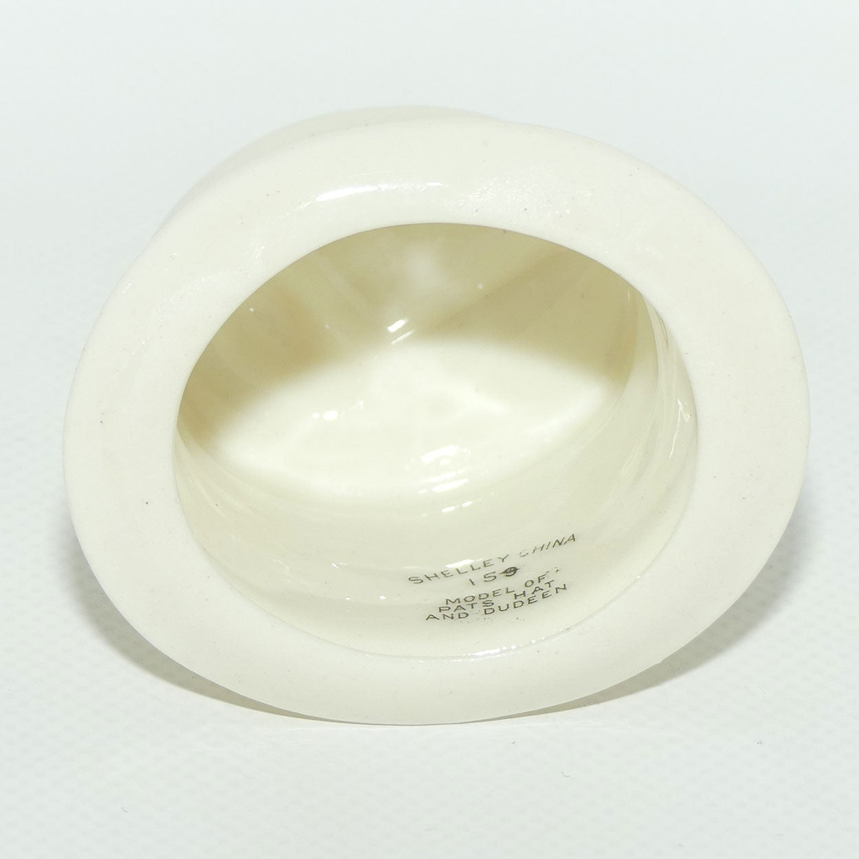Shelley China souvenir miniature Pats Hat and Dudeen | Crested Llandudno Wales | c.1900