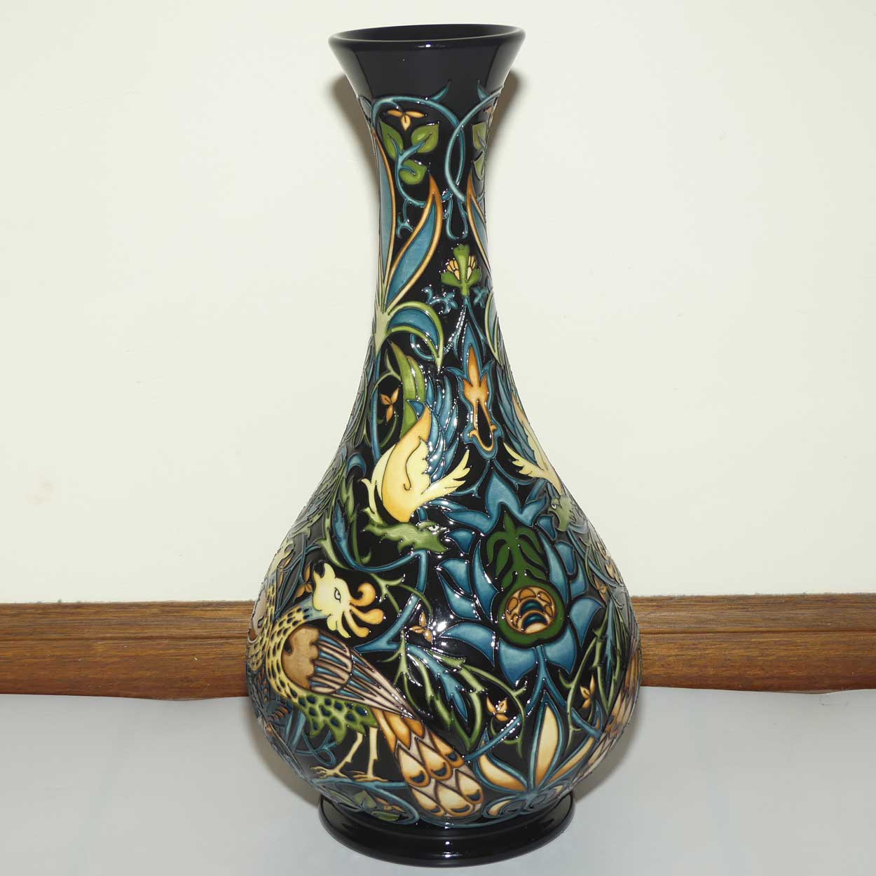 Moorcroft Peacock and Dragons 80/16 vase | Num Ed #8
