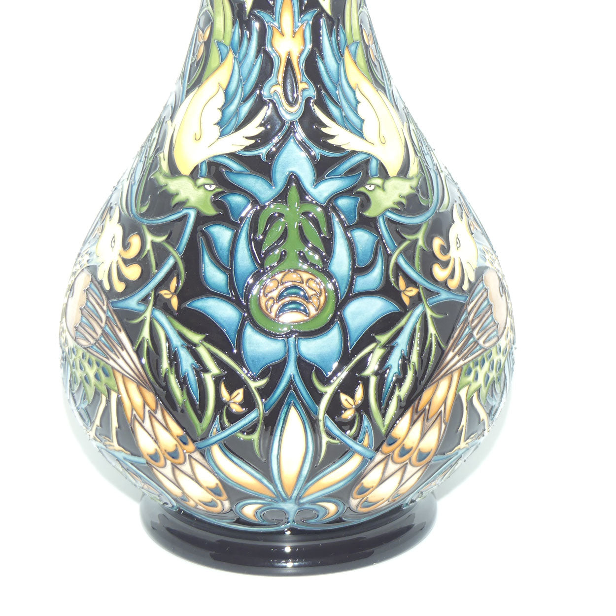 Moorcroft Peacock and Dragons 80/16 vase | Num Ed #8