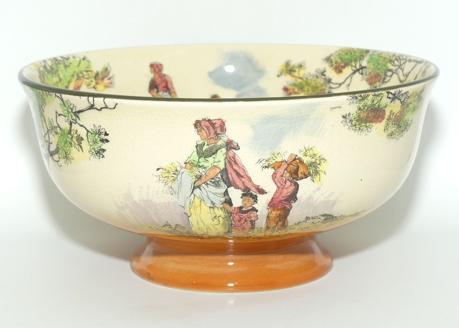 Royal Doulton Gleaners and Gypsies pedestal fruit bowl D4983