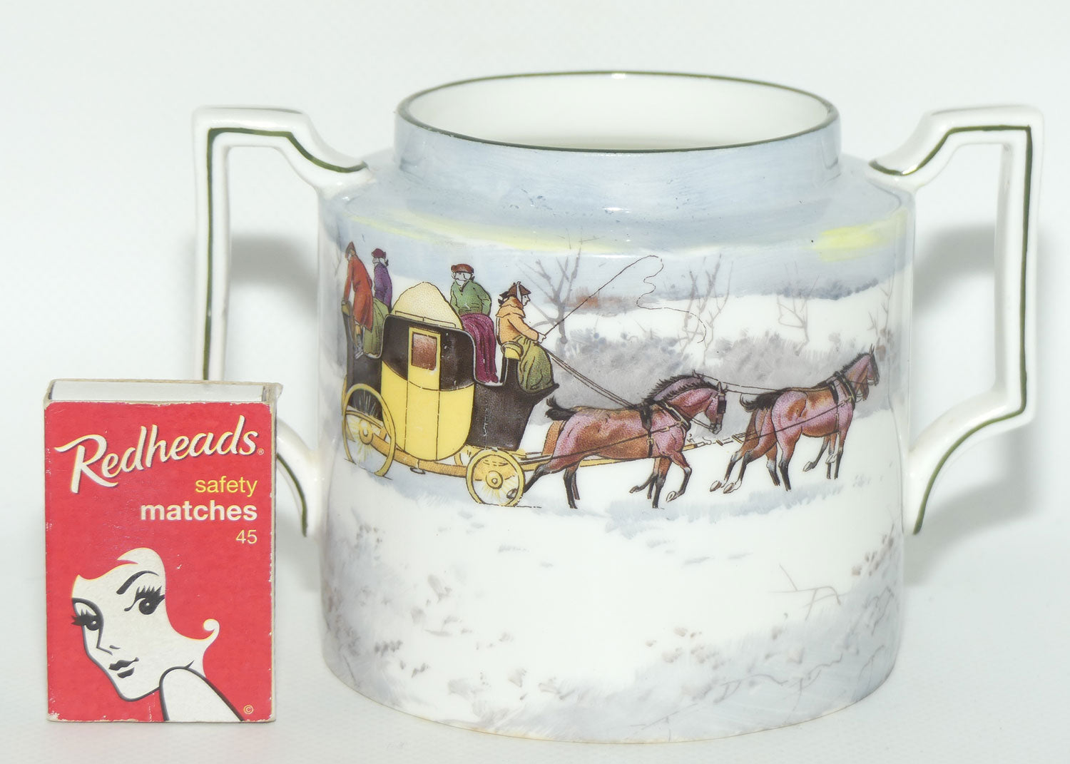 Royal Doulton Coaching Days | Snow Scene Pekoe open sugar bowl E2768