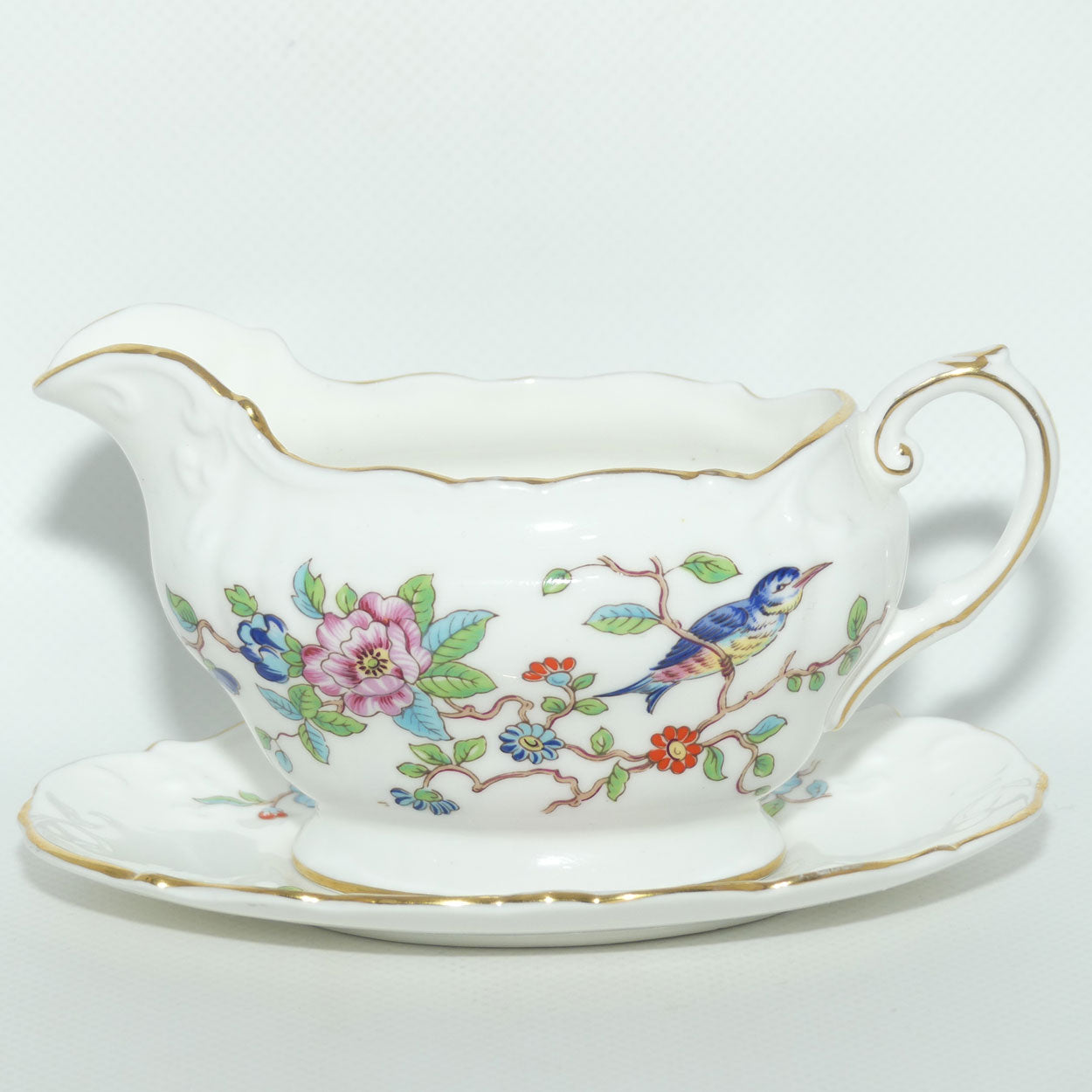 Aynsley Pembroke pattern mayonaise jug and saucer