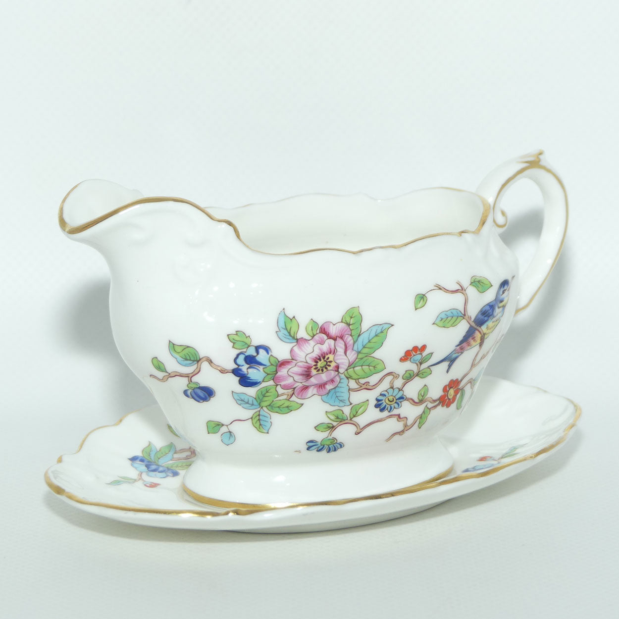 Aynsley Pembroke pattern mayonaise jug and saucer