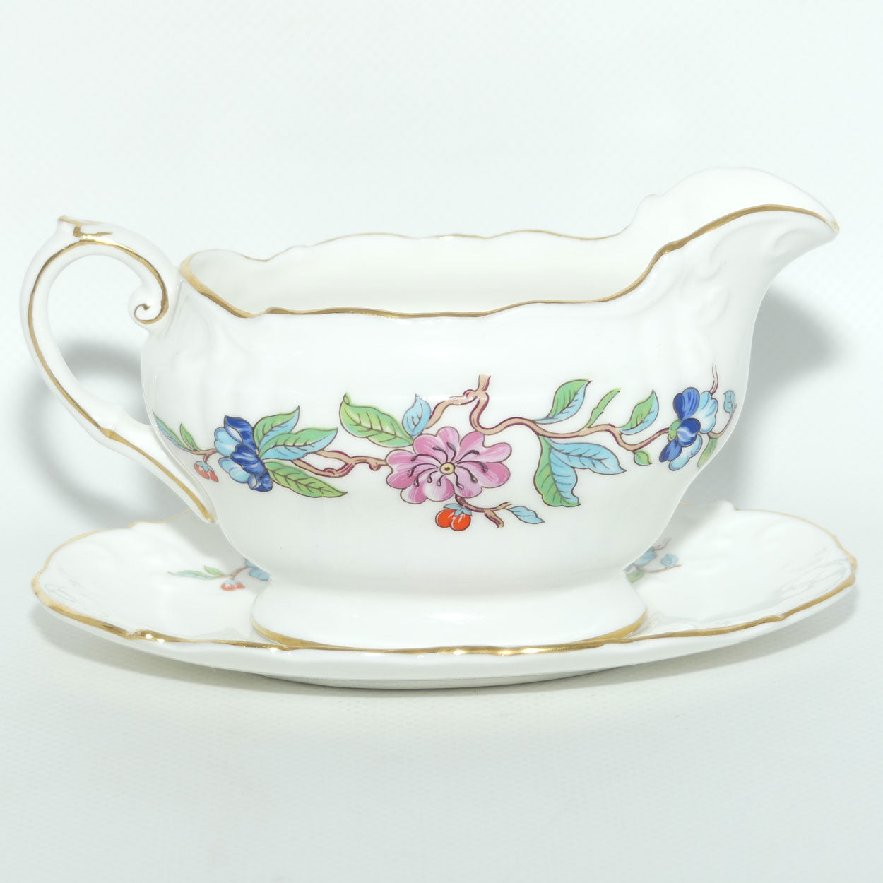 Aynsley Pembroke pattern mayonaise jug and saucer