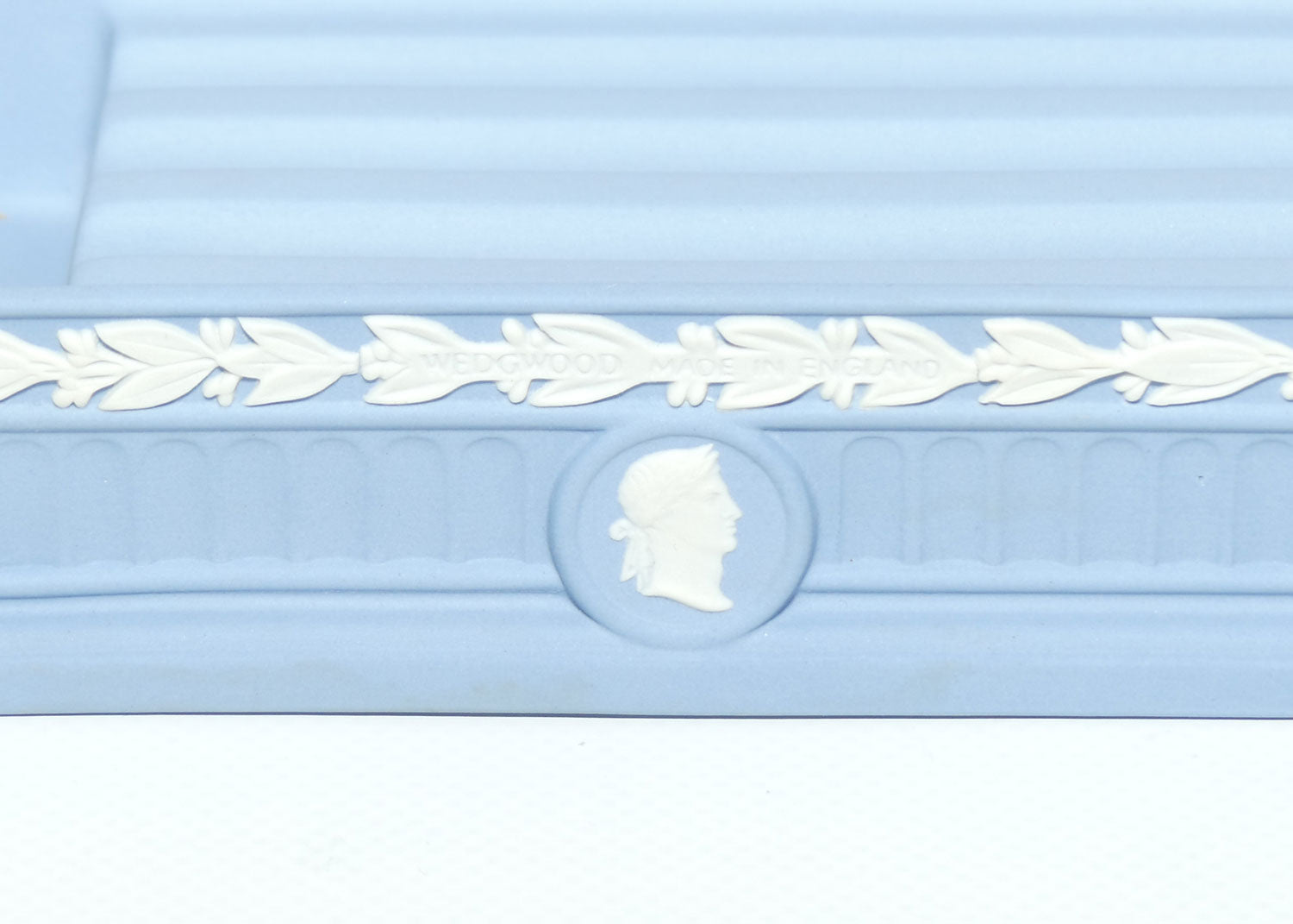Wedgwood Jasper | White on Pale Blue | desk pen tray