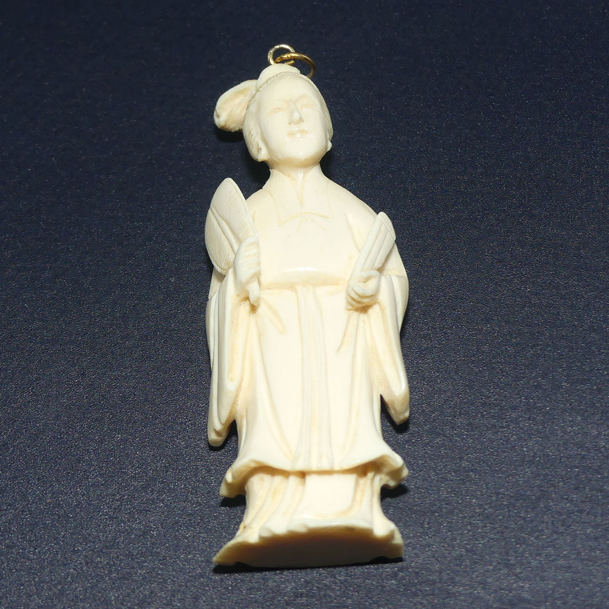 Carved Ivory Pendant | Japanese Gent
