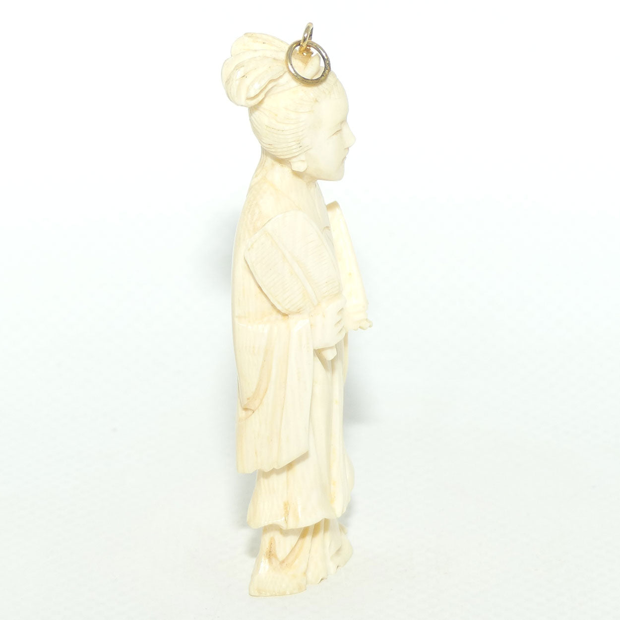 Carved Ivory Pendant | Japanese Gent