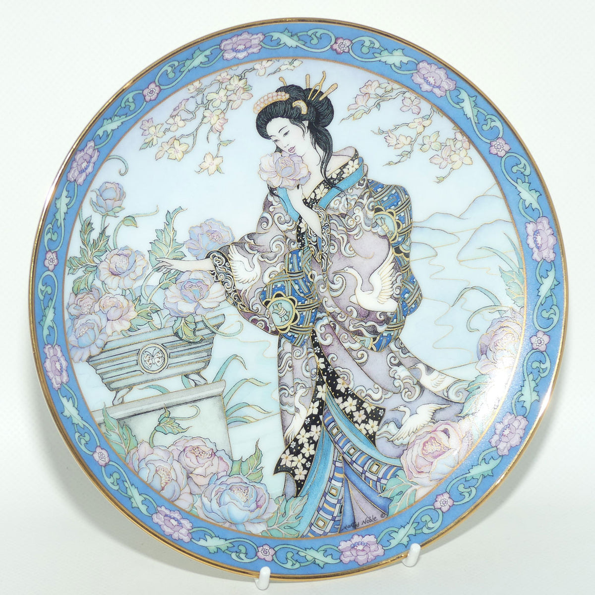 Royal Doulton Flower Maiden plate by Marty Noble | Peony Maiden