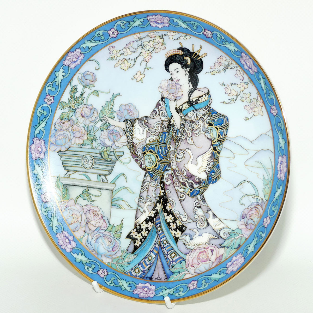 Royal Doulton Flower Maiden plate by Marty Noble | Peony Maiden