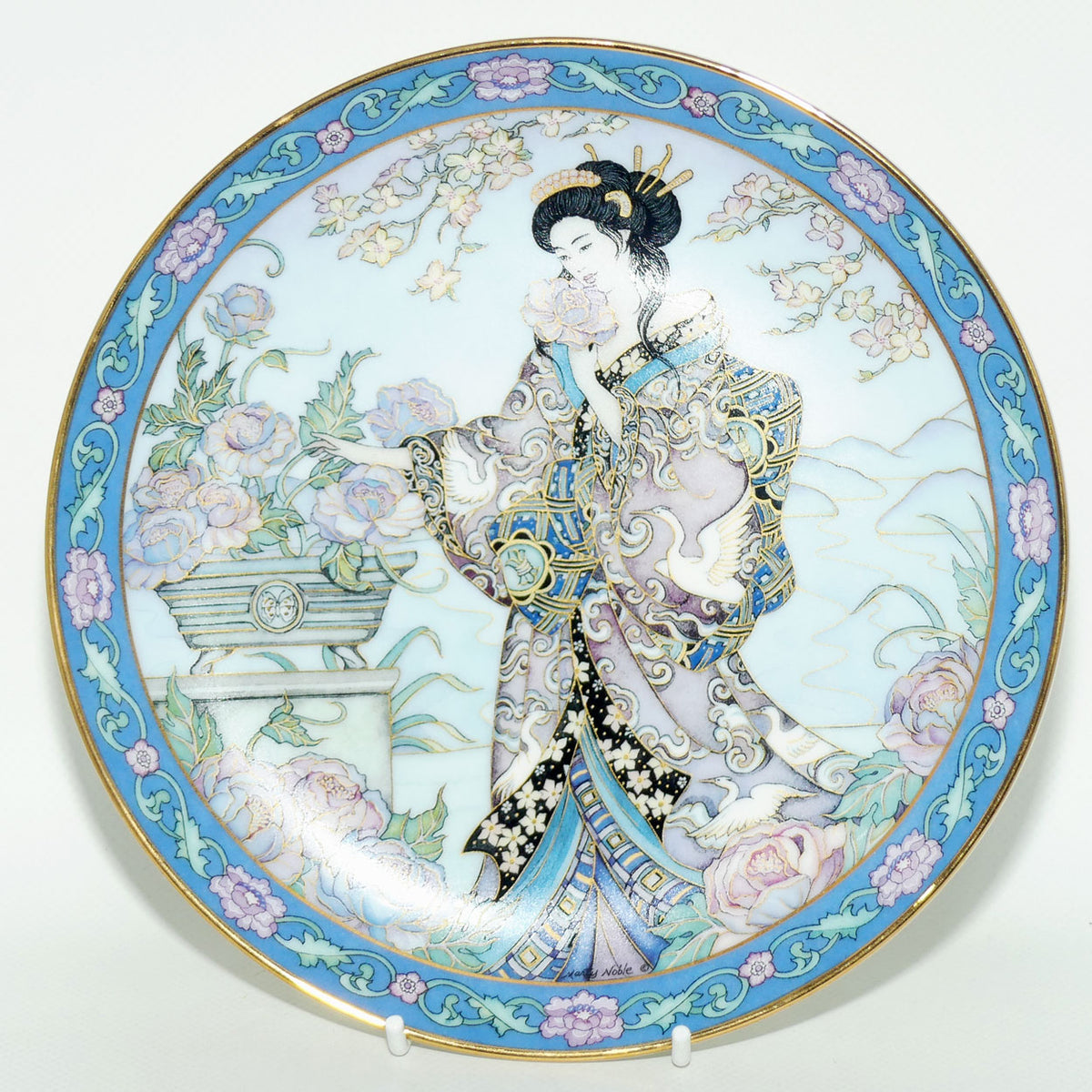Royal Doulton Flower Maiden plate by Marty Noble | Peony Maiden