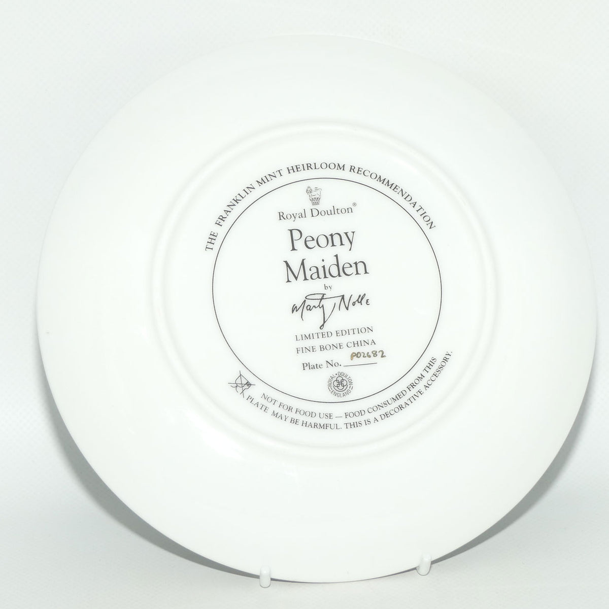 Royal Doulton Flower Maiden plate by Marty Noble | Peony Maiden