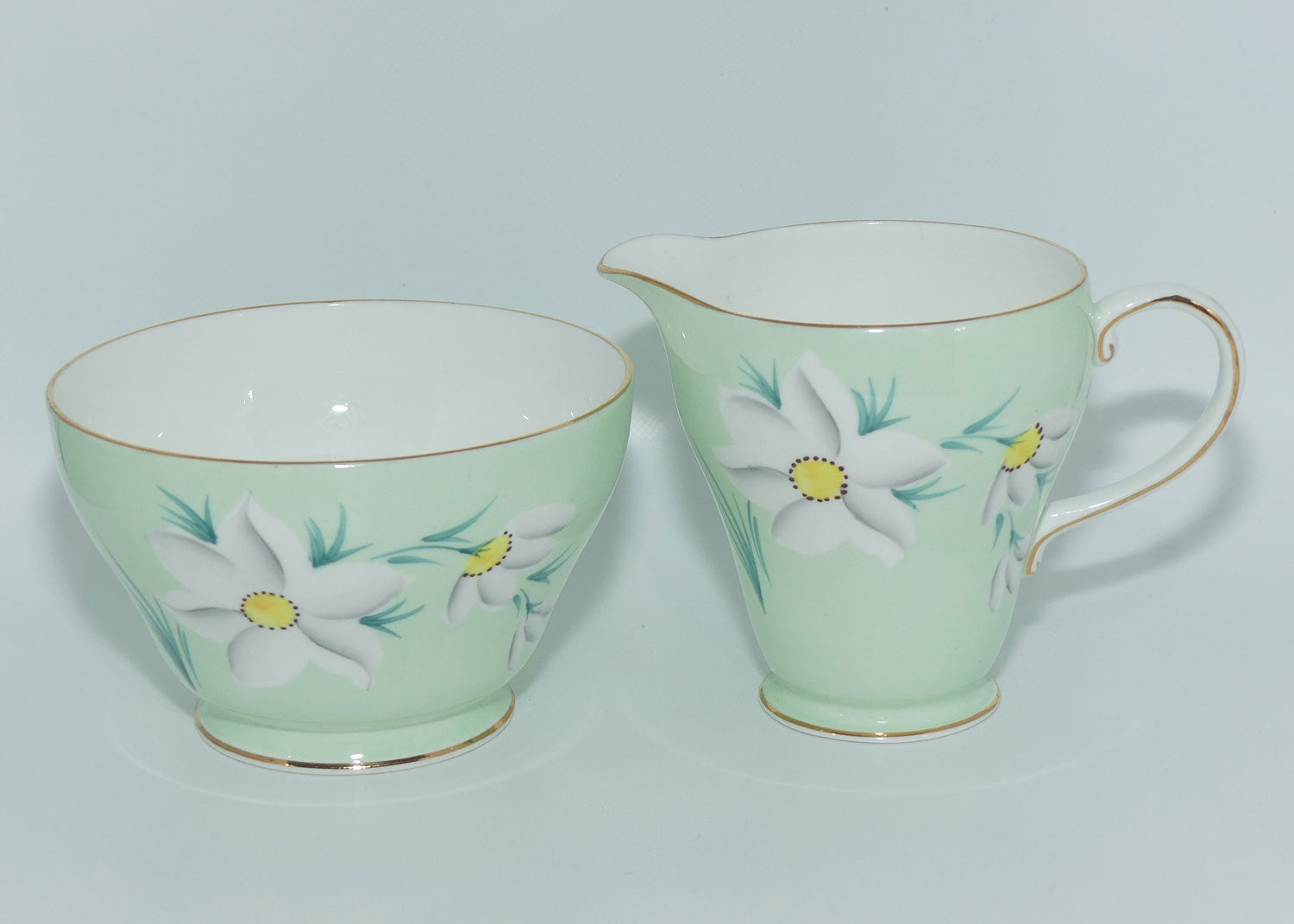 Royal Grafton Peppermint Pastel and Floral milk and sugar