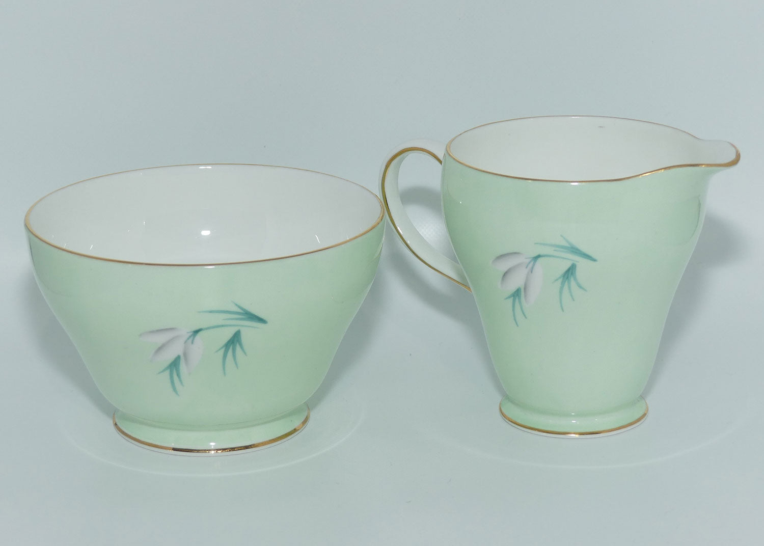 Royal Grafton Peppermint Pastel and Floral milk and sugar