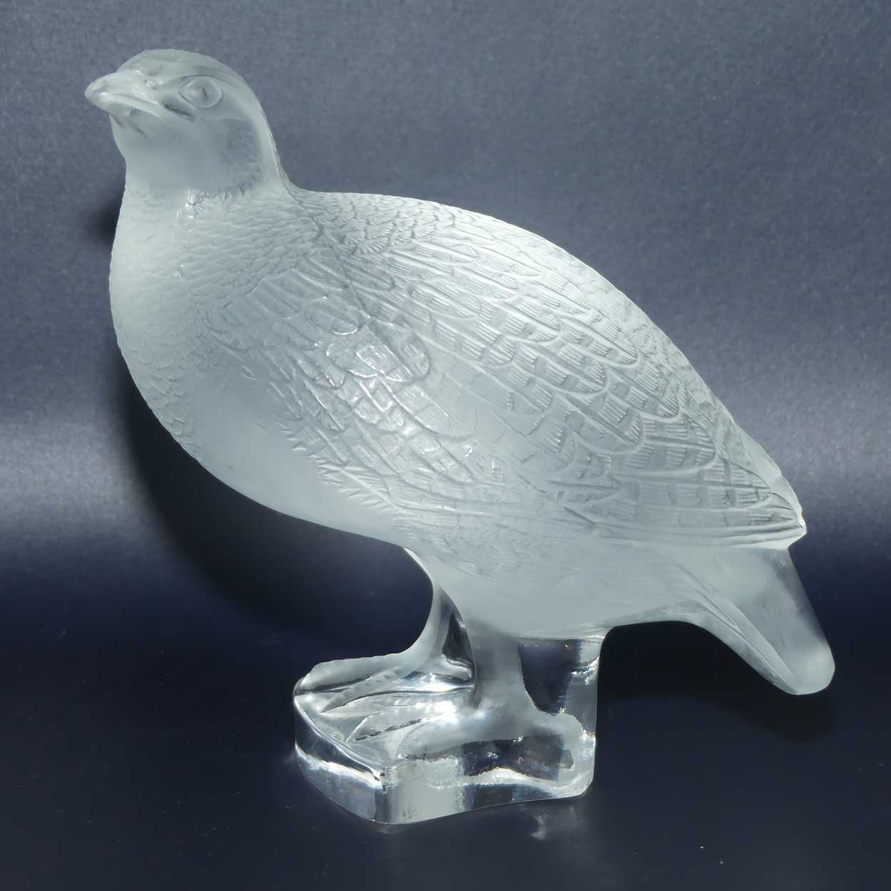 Lalique France Perdrix Debout Partridge figure