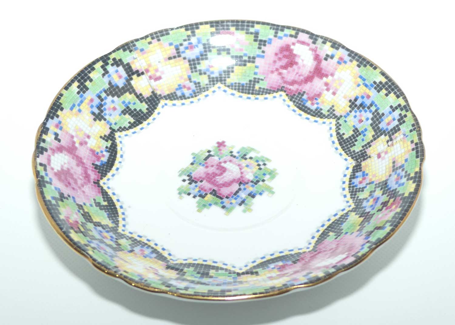 Paragon Bone China Gingham Rose trio