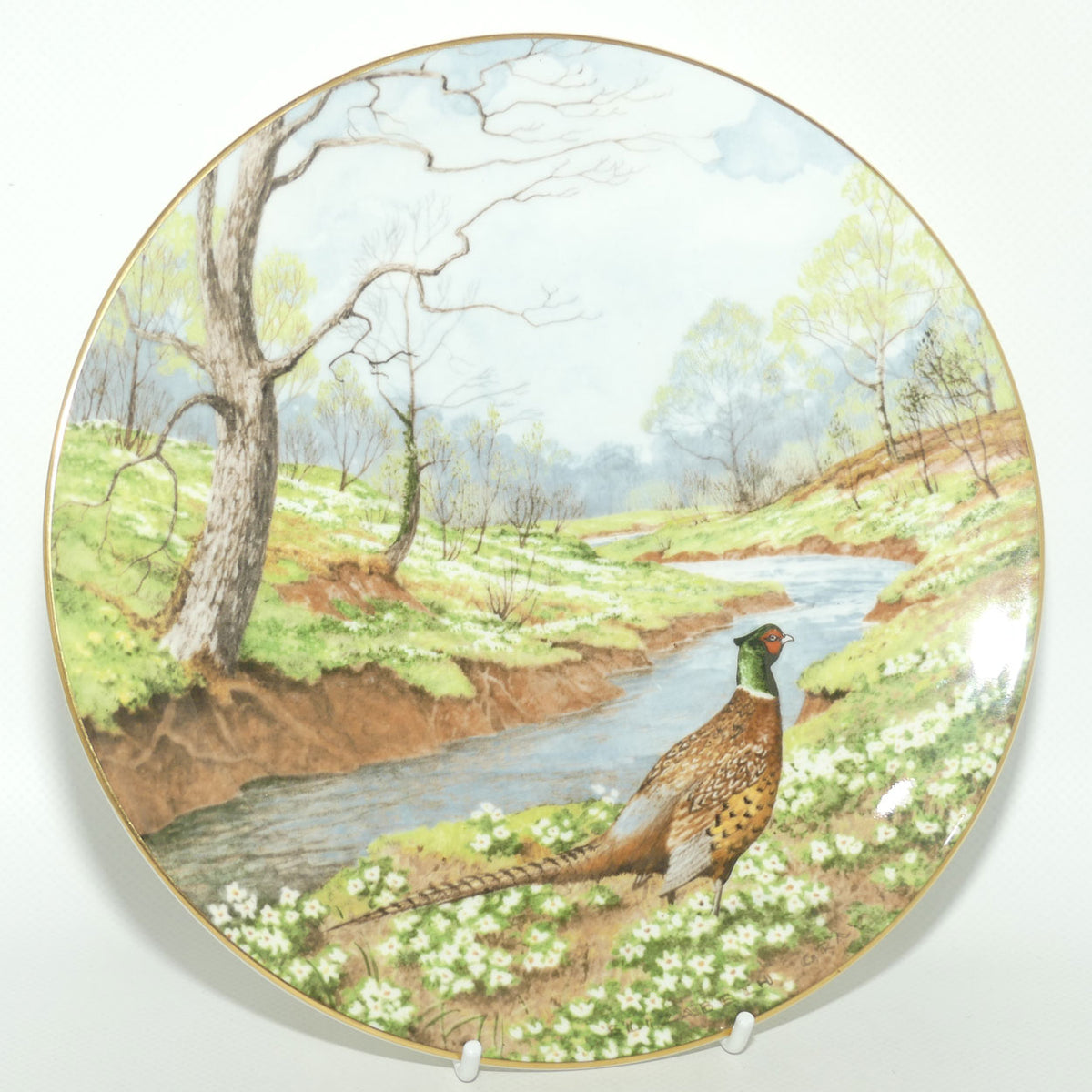 Royal Doulton picture plate by Elizabeth Gray | Waterside series | The Pheasant
