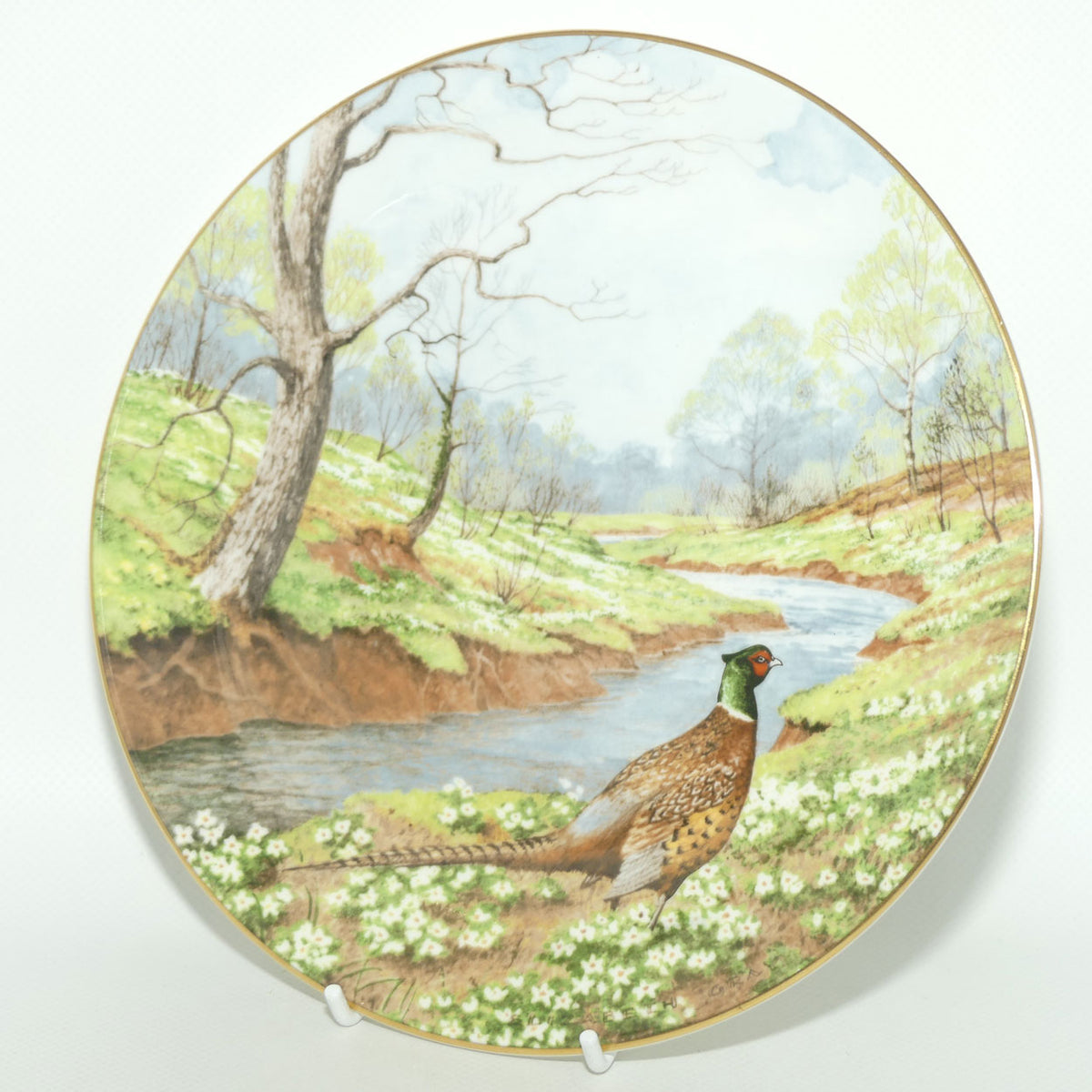 Royal Doulton picture plate by Elizabeth Gray | Waterside series | The Pheasant