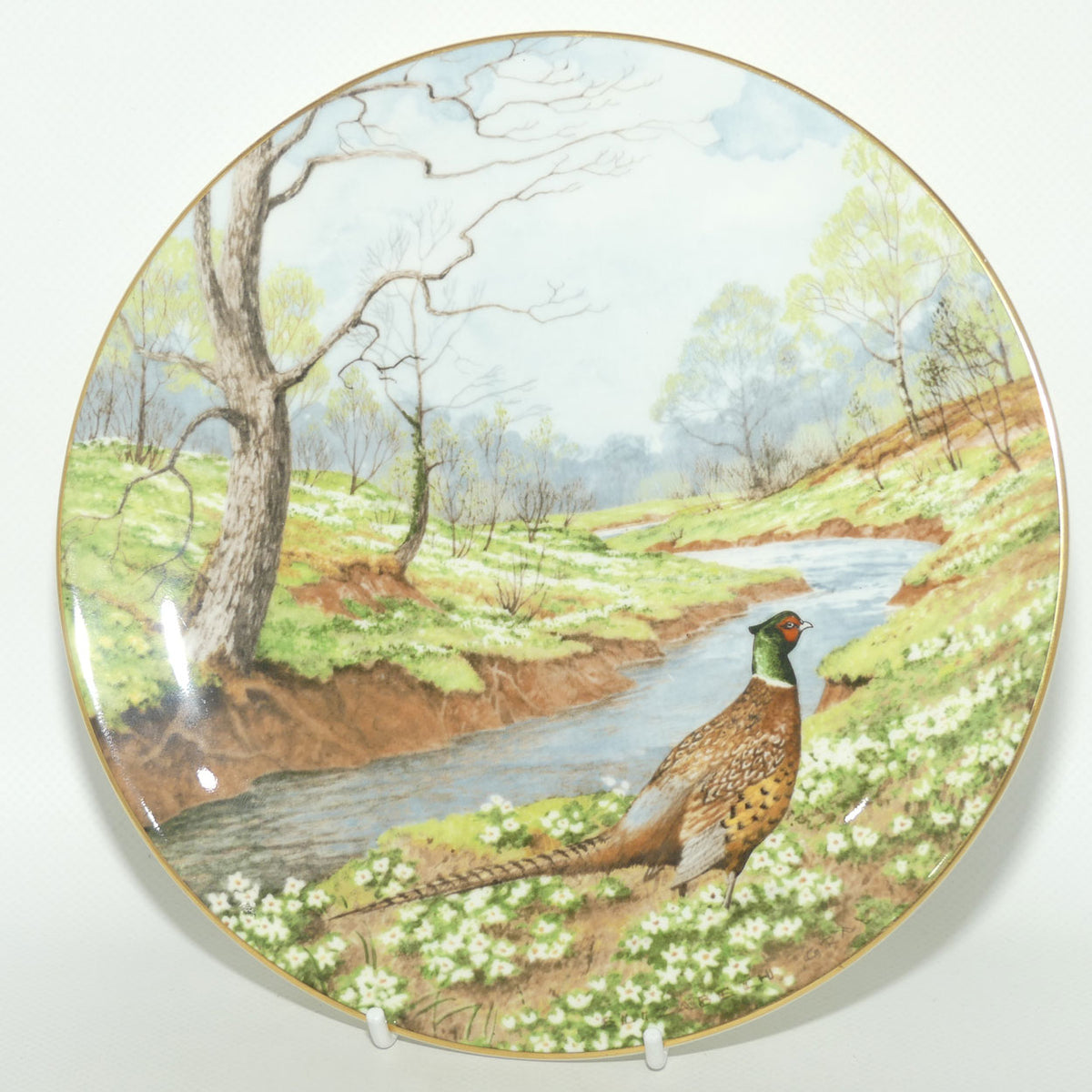 Royal Doulton picture plate by Elizabeth Gray | Waterside series | The Pheasant