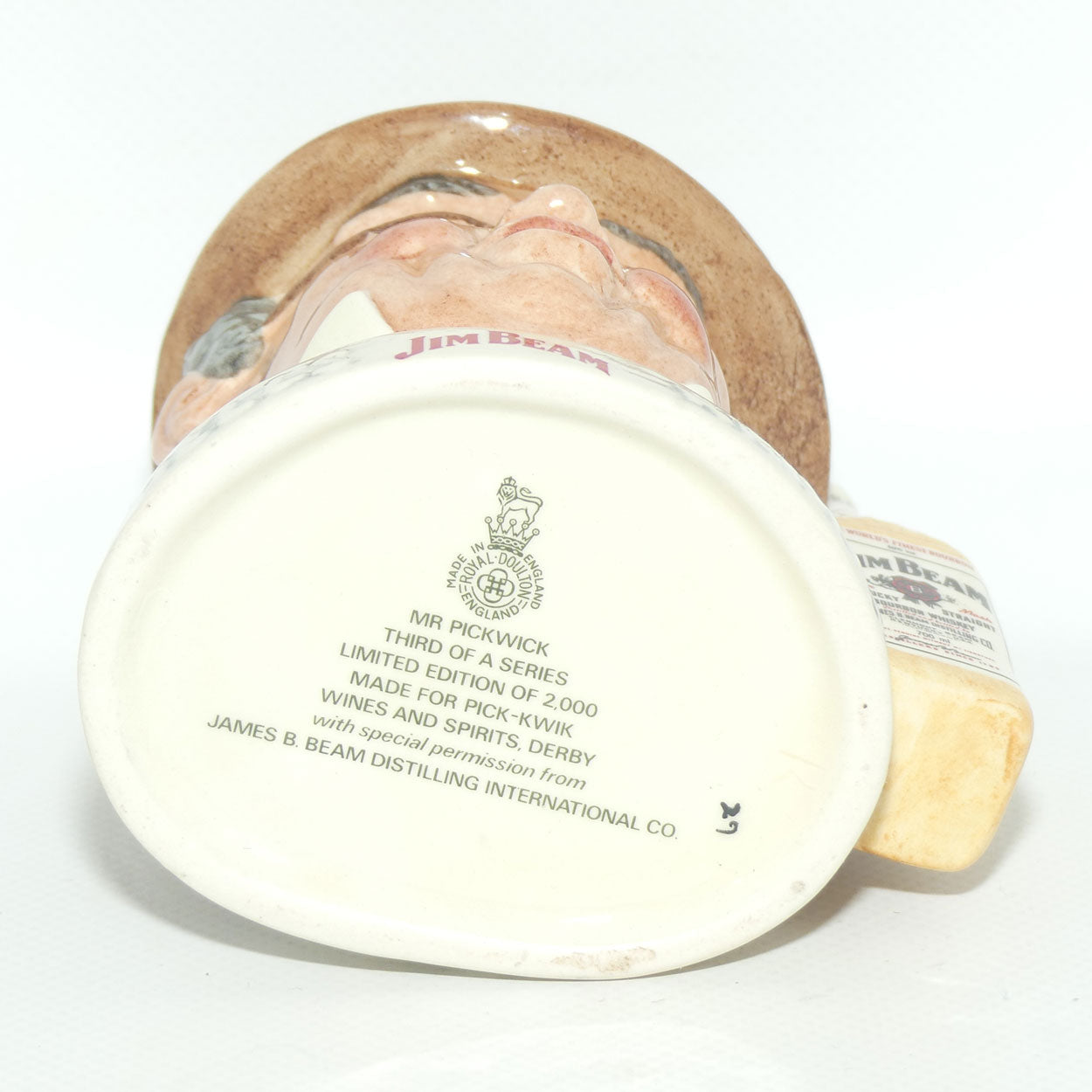 D- Royal Doulton small character jug Mr Pickwick | Pick Kwik Derby Jim Beam