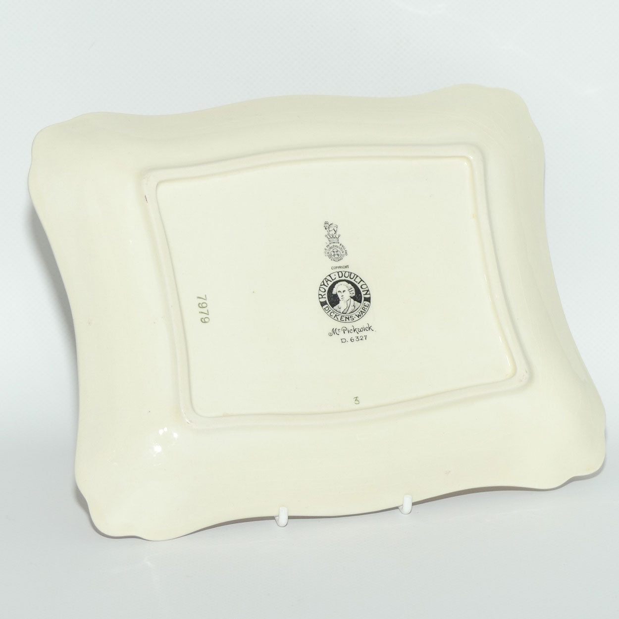 Royal Doulton Dickens Mr Pickwick Leeds shape rectangular tray D6327