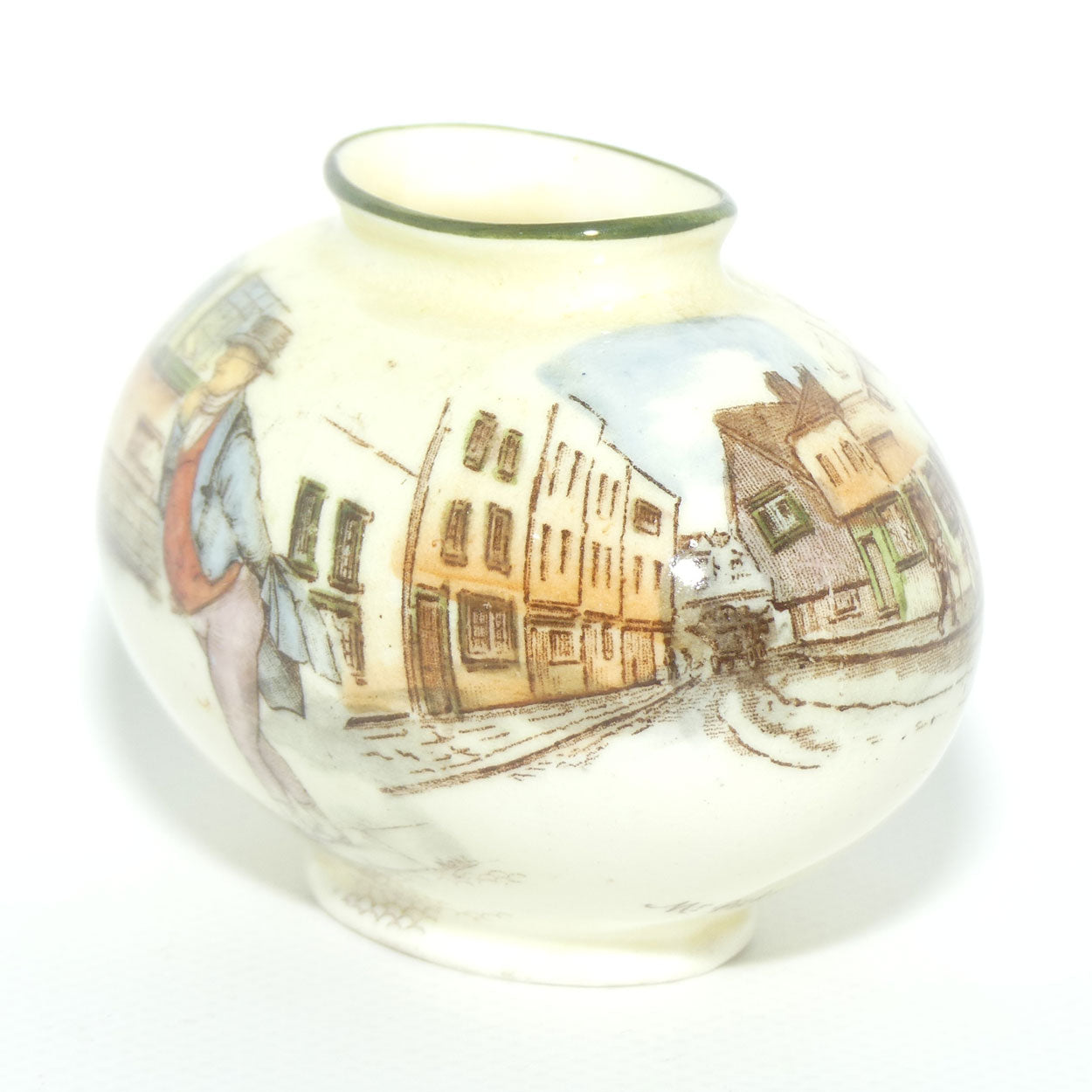 Royal Doulton Dickens Mr Pickwick miniature oval vase