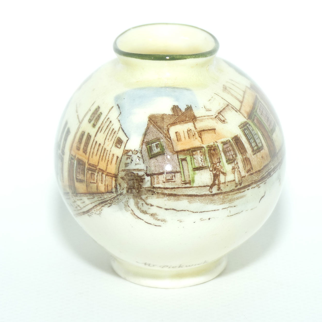 Royal Doulton Dickens Mr Pickwick miniature oval vase