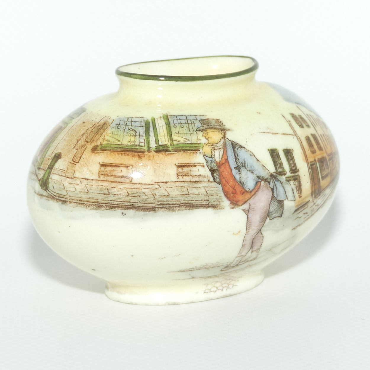Royal Doulton Dickens Mr Pickwick miniature oval vase
