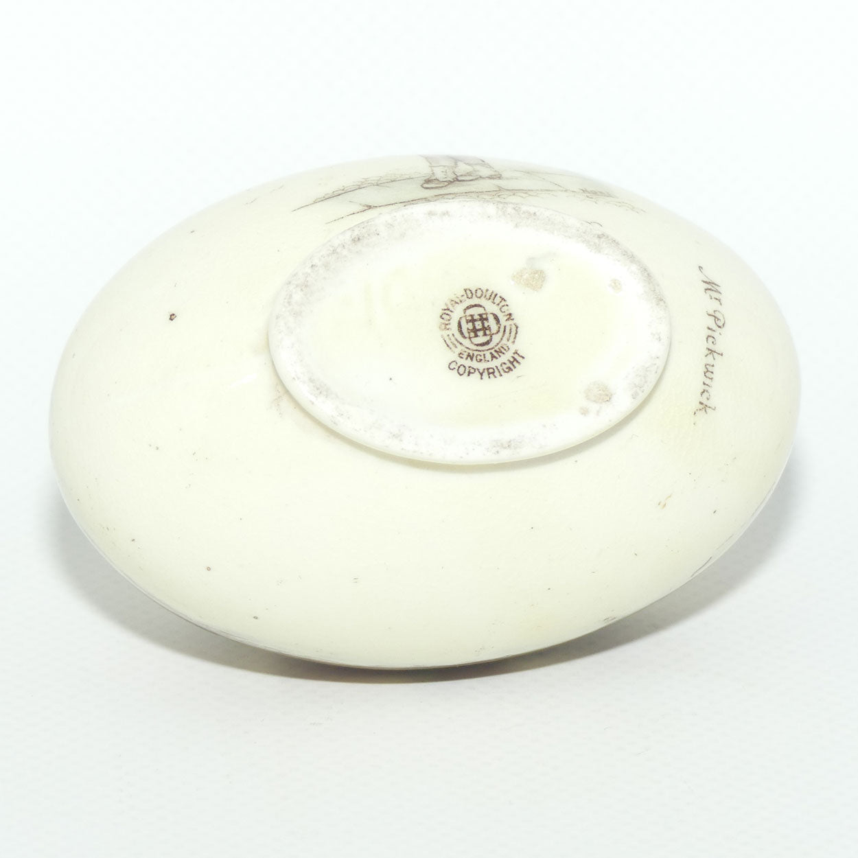 Royal Doulton Dickens Mr Pickwick miniature egg shape vase