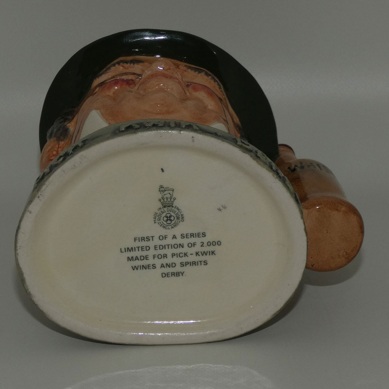 D- Royal Doulton small character jug Mr Pickwick | Pick Kwik Derby Whisky