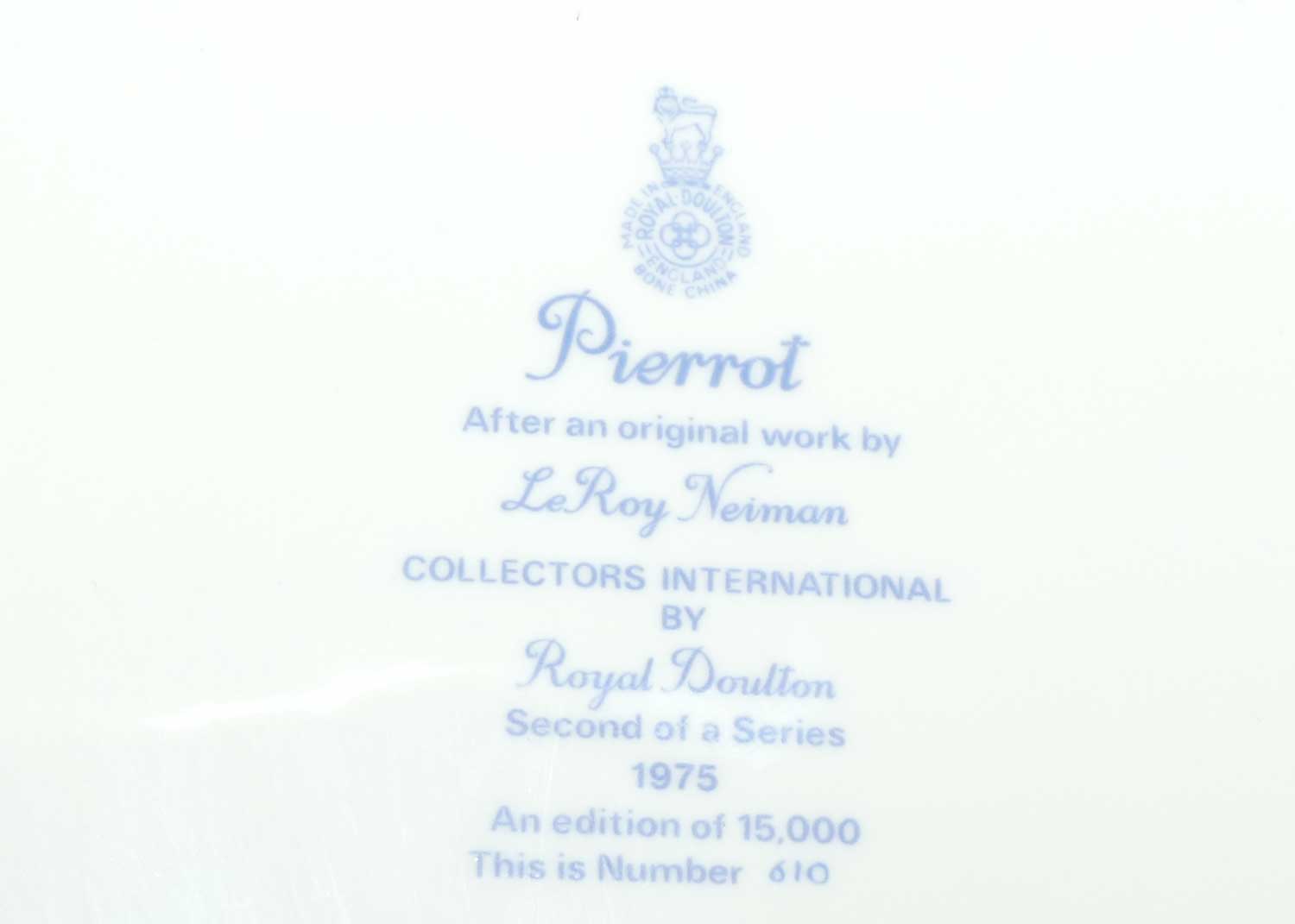 Royal Doulton Collectors International LeRoy Neiman Pierrot plate | LE 610